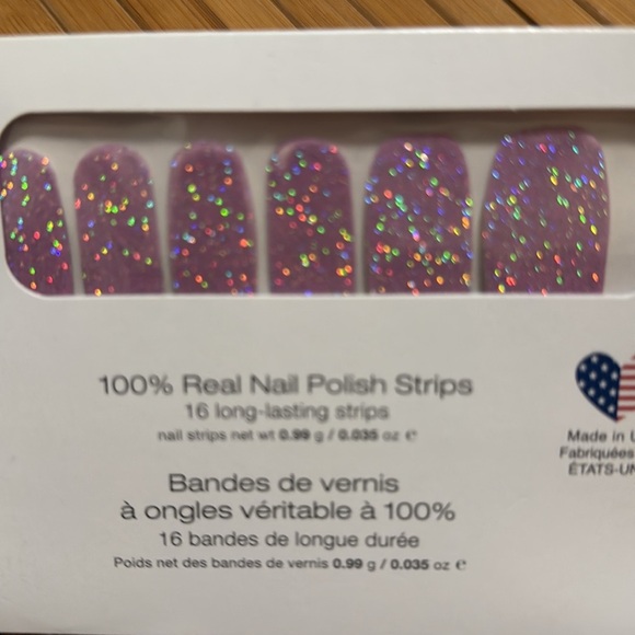 Color Street Nail Strips - Pink Glitter, Purple Glitter, Leopard, Polka Dot - Picture 3 of 5